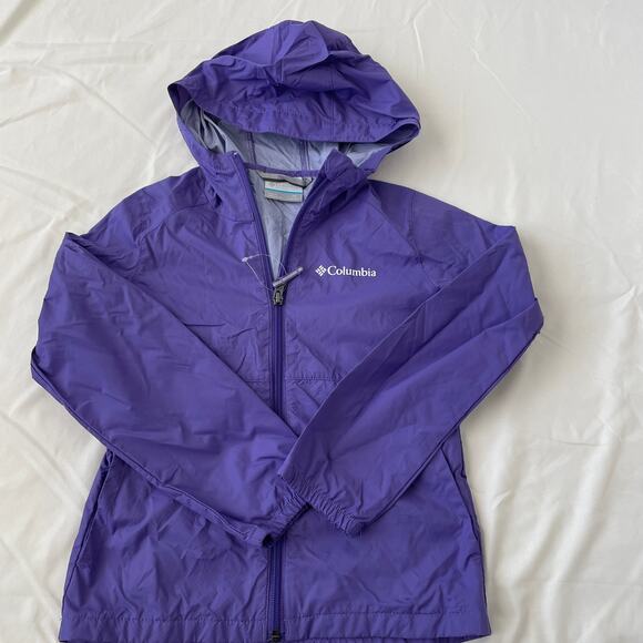 Columbia Girls Switchback II Rain Jacket Purple Full Zip Size XS 6/6x - Picture 1 of 6